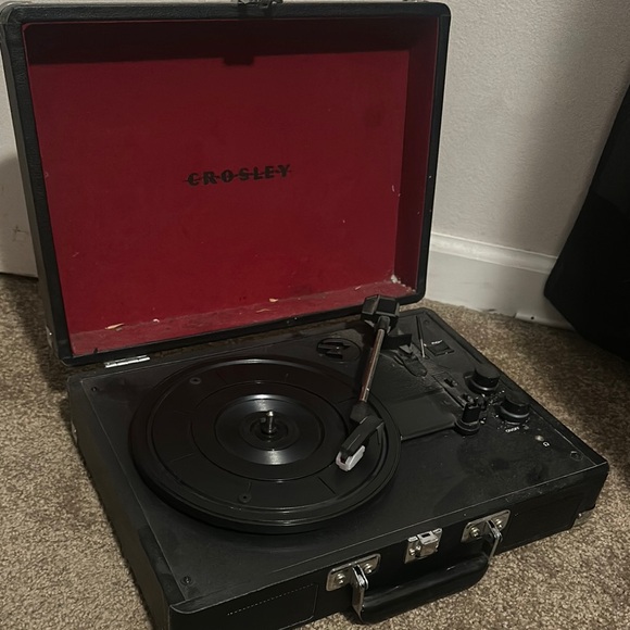 Crosley Black and Red Turntable